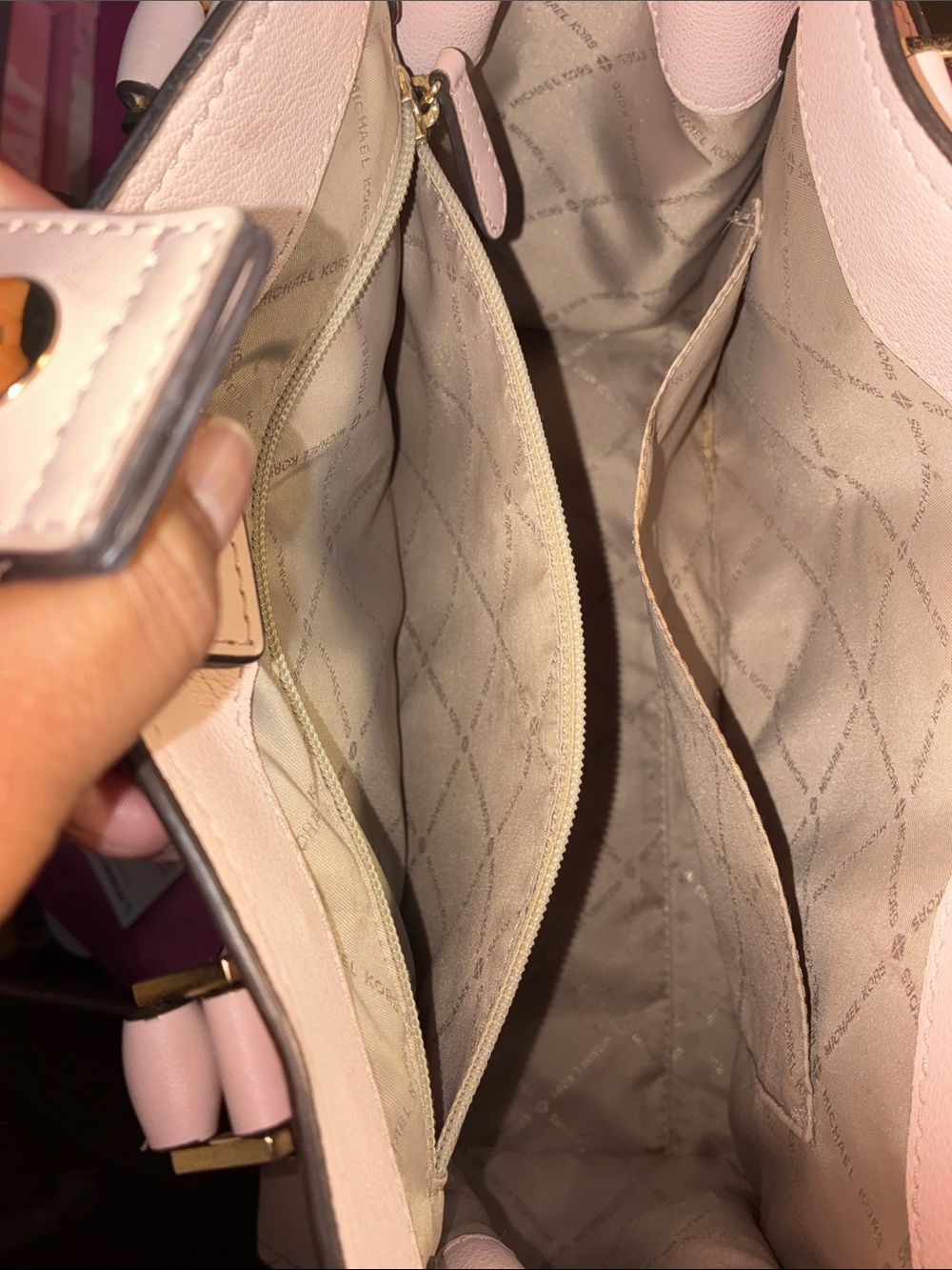 Michael Kors Soft Blush Structured Satchel with Gold Hardware-Bundle - Picture 8 of 16